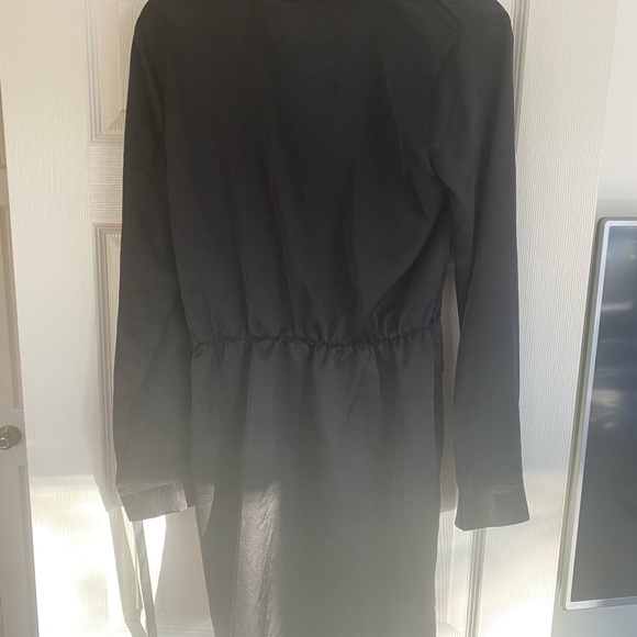 Pretty Little Thing Satin Black Long Sleeve Dress - Picture 3 of 5